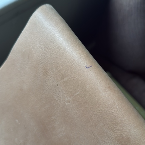 Able Leather Clutch in Cream - Picture 10 of 12